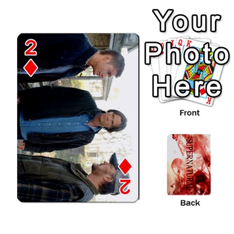 Supernatural Trading Cards (faces On) By Mark C Petzold Front - Diamond2