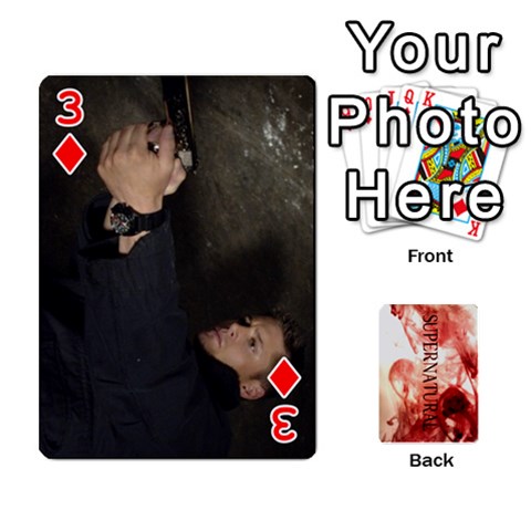 Supernatural Trading Cards (faces On) By Mark C Petzold Front - Diamond3