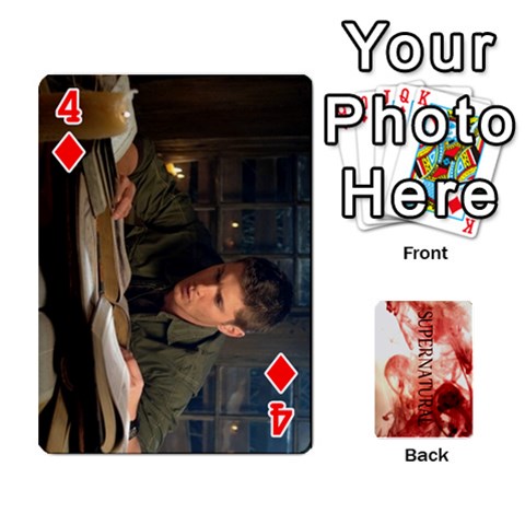 Supernatural Trading Cards (faces On) By Mark C Petzold Front - Diamond4