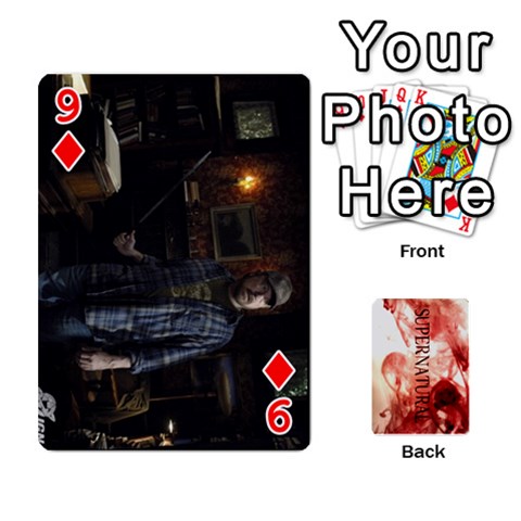 Supernatural Trading Cards (faces On) By Mark C Petzold Front - Diamond9