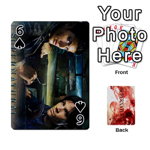 Supernatural Trading Cards (faces On) By Mark C Petzold Front - Spade6
