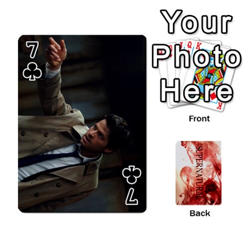 Supernatural Trading Cards (faces On) By Mark C Petzold Front - Club7