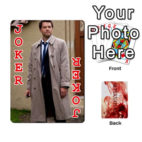 Supernatural Trading Cards (faces On) By Mark C Petzold Front - Joker2