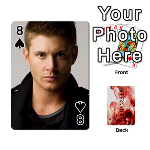 Supernatural Trading Cards (faces On) By Mark C Petzold Front - Spade8