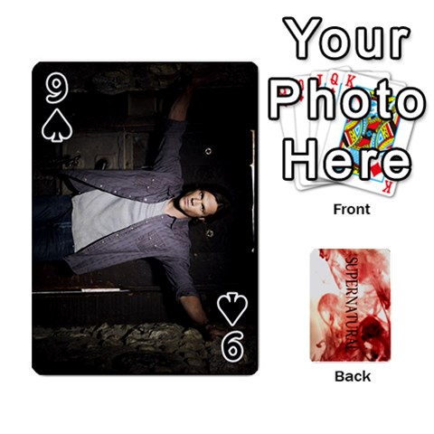 Supernatural Trading Cards (faces On) By Mark C Petzold Front - Spade9
