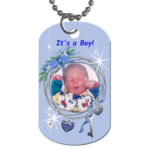 It s A Boy! Dogtag By Laurrie Front
