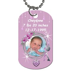 it s a girl dogtag - Dog Tag (One Side)