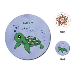 turtle cards for easter basket - Playing Cards Single Design (Round)