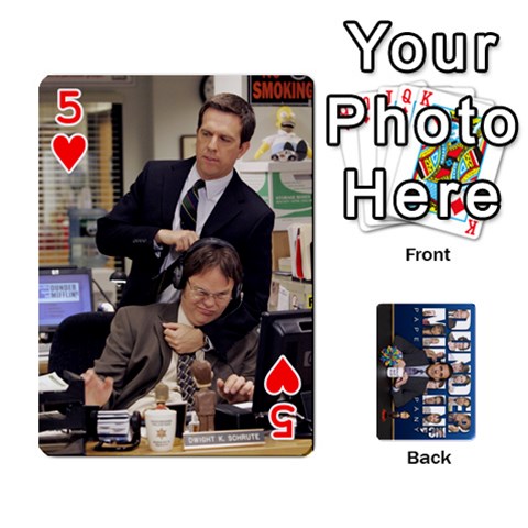 The Office Playing Cards By Mark C Petzold Front - Heart5