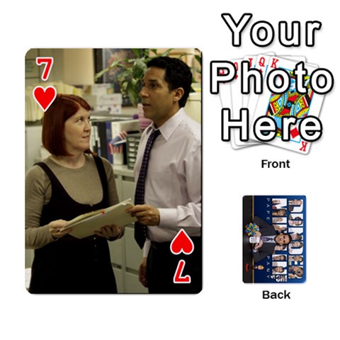 The Office Playing Cards By Mark C Petzold Front - Heart7