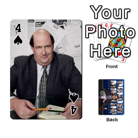 The Office Playing Cards By Mark C Petzold Front - Spade4