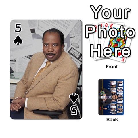 The Office Playing Cards By Mark C Petzold Front - Spade5