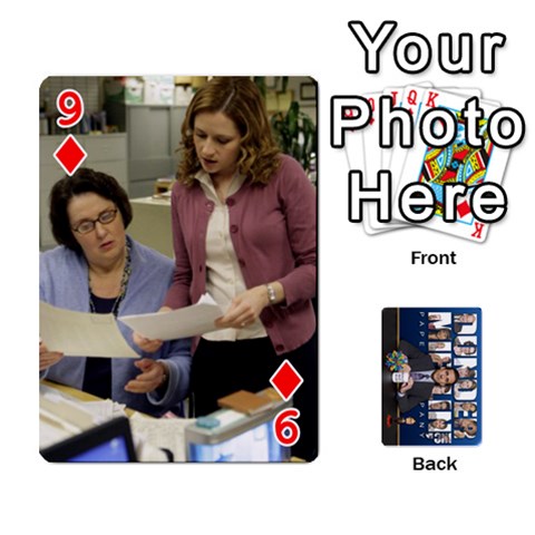 The Office Playing Cards By Mark C Petzold Front - Diamond9