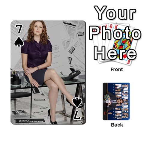 The Office Playing Cards By Mark C Petzold Front - Spade7
