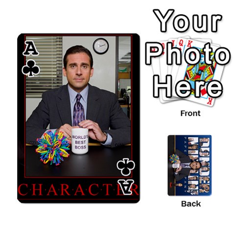 Ace The Office Playing Cards By Mark C Petzold Front - ClubA