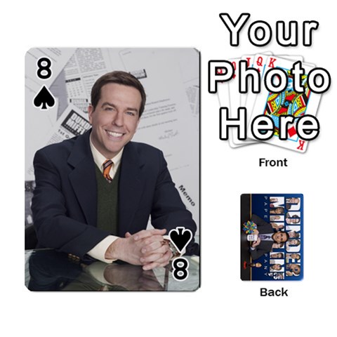 The Office Playing Cards By Mark C Petzold Front - Spade8