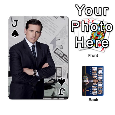 Jack The Office Playing Cards By Mark C Petzold Front - SpadeJ