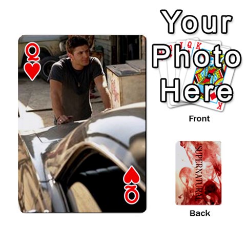 Queen Supernatural Playing Cards By Leigh Front - HeartQ