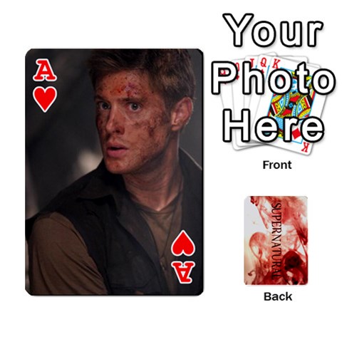 Ace Supernatural Playing Cards By Leigh Front - HeartA