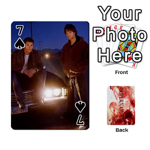 Supernatural Playing Cards By Leigh Front - Spade7