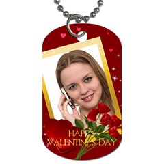 happy valentine day - Dog Tag (One Side)