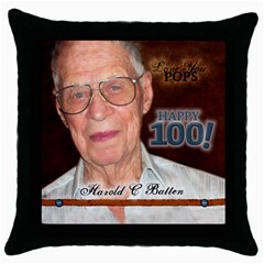 pops pillow - Throw Pillow Case (Black)