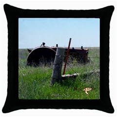 tractorsidecolor - Throw Pillow Case (Black)