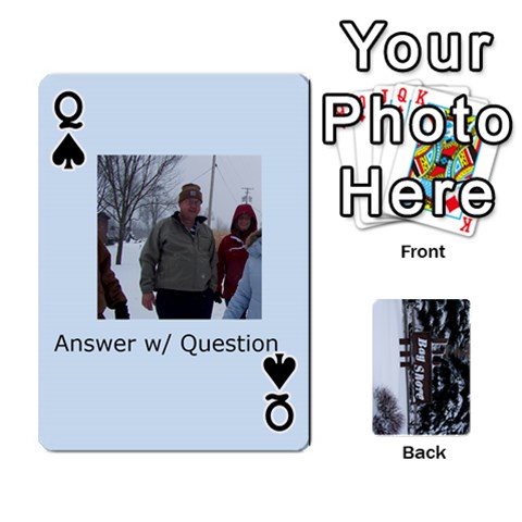 Queen Kings Card Game  By Millie Kovatch Front - SpadeQ