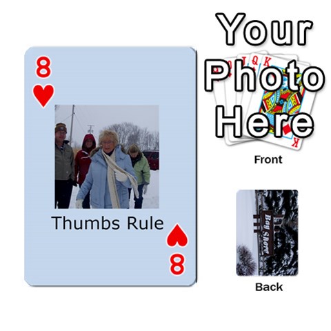 Kings Card Game  By Millie Kovatch Front - Heart8