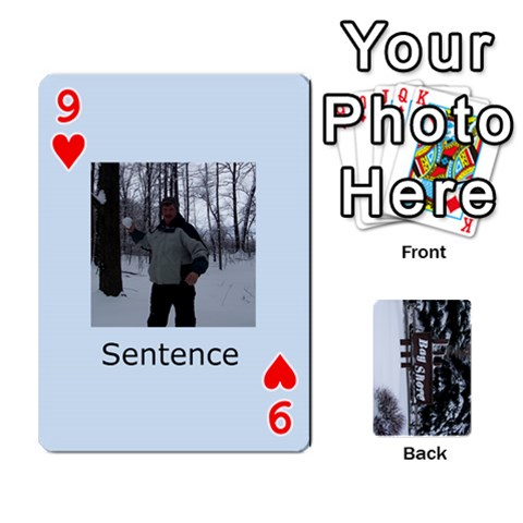Kings Card Game  By Millie Kovatch Front - Heart9
