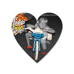 smurf bike - Magnet (Heart)