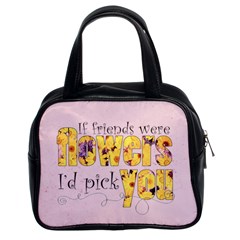Flower Friends Handbag Rose Pink - Classic Handbag (Two Sides)