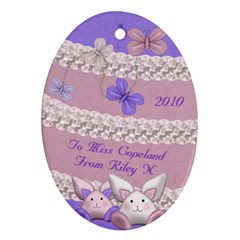 Teachers Easter present - Ornament (Oval)