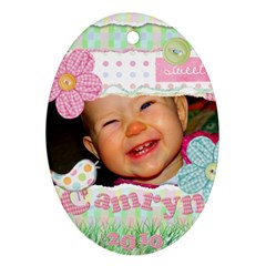 cam egg - Ornament (Oval)