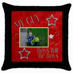 Throw Pillow Case (Black)