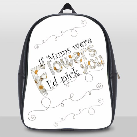 Mum Flowers Large Backpack By Catvinnat Front