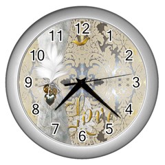 Love Clock - Wall Clock (Silver)