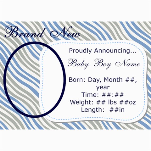 Announcement By Running Mama 7 x5  Photo Card - 2