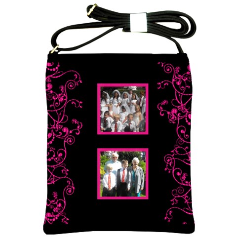Hot Pink Swirls Bag By Catvinnat Front