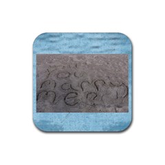 engagement coaster - Rubber Coaster (Square)