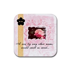 Rose Coaster - ori_bold - Rubber Coaster (Square)