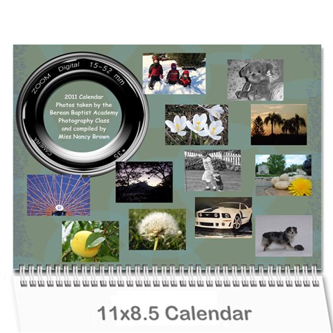 Photography Class Calendar By Nancy B Cover