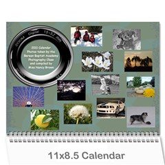 photography class calendar - Wall Calendar 11  x 8.5  (12-Months)