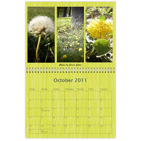 Photography Class Calendar By Nancy B Oct 2011