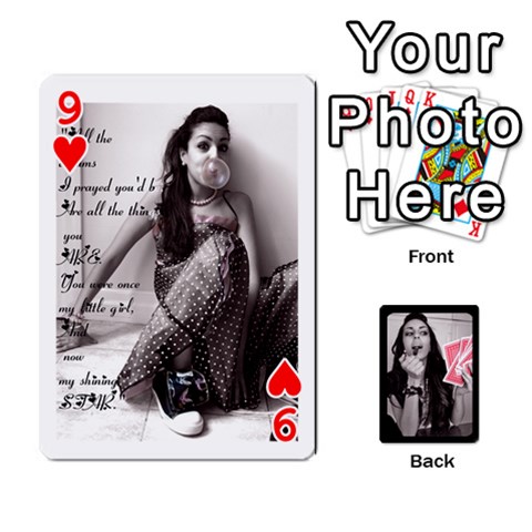 Playing Cards By Nena Front - Heart9
