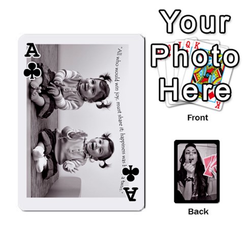 Ace Playing Cards By Nena Front - ClubA