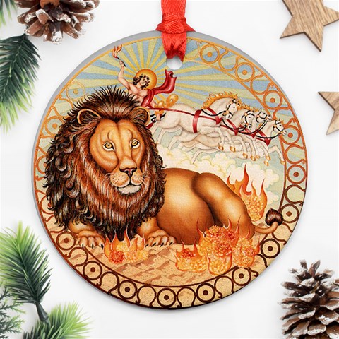 Leo Zodiac Ornament By Enkay Front