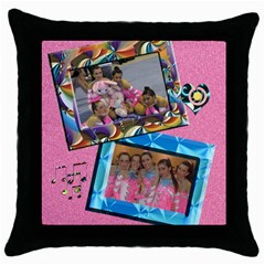 cojin tiff - Throw Pillow Case (Black)