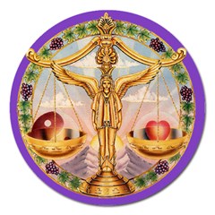 Libra Zodiac Magnet - Magnet 5  (Round)