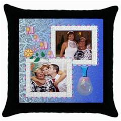 cojin MAMA - Throw Pillow Case (Black)